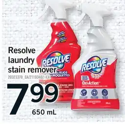 Fortinos RESOLVE LAUNDRY STAIN REMOVER offer