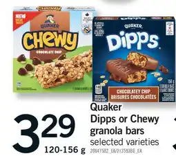 Fortinos QUAKER DIPPS OR CHEWY GRANOLA BARS offer