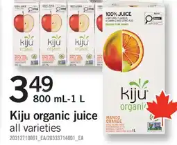 Fortinos KIJU ORGANIC JUICE, 800 ML-1 L offer