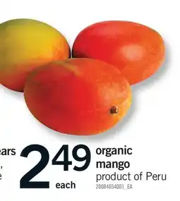 Fortinos ORGANIC MANGO offer