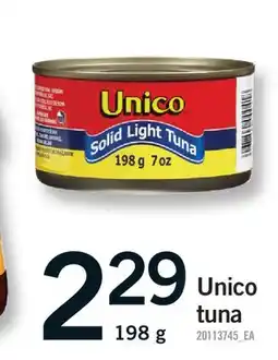 Fortinos UNICO TUNA offer