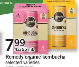 Fortinos REMEDY ORGANIC KOMBUCHA offer