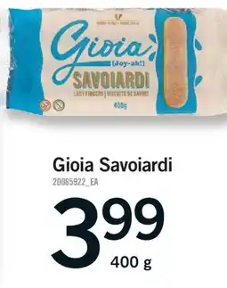Fortinos Gioia Savoiardi offer