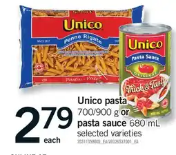 Fortinos UNICO PASTA 700/900 G OR PASTA SAUCE offer
