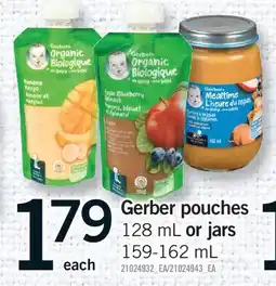Fortinos GERBER POUCHES, 128 ML OR JARS offer