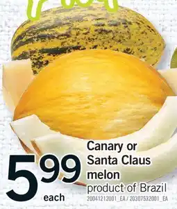 Fortinos CANARY OR SANTA CLAUS MELON offer