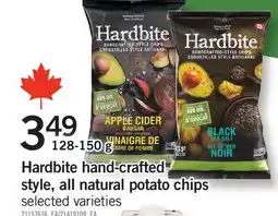 Fortinos HARDBITE HAND-CRAFTED STYLE, ALL NATURAL POTATO CHIPS offer