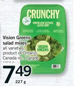 Fortinos VISION GREENS SALAD MIXES offer