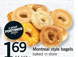Fortinos MONTREAL STYLE BAGELS offer