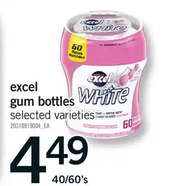 Fortinos EXCEL GUM BOTTLES, 40/60's offer