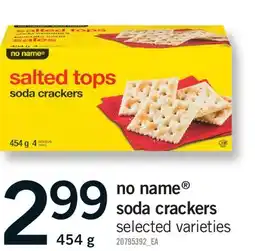 Fortinos NO NAME SODA CRACKERS offer