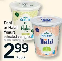 Fortinos DAHI OR HALAL YOGURT offer