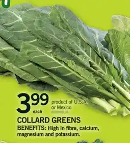 Fortinos COLLARD GREENS offer