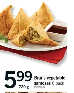 Fortinos BRAR'S VEGETABLE SAMOSAS, 6 pack, 720 g offer