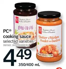 Fortinos PC COOKING SAUCE, 350/400 ML offer