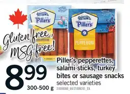 Fortinos PILLER'S PEPPERETTES, SALAMI STICKS, TURKEY BITES OR SAUSAGE SNACKS offer