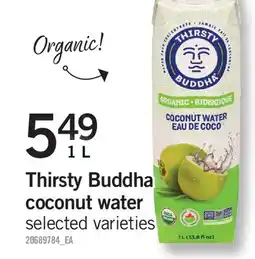 Fortinos THIRSTY BUDDHA COCONUT WATER offer