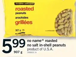 Fortinos NO NAME ROASTED NO SALT IN-SHELL PEANUTS offer