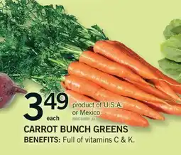 Fortinos CARROT BUNCH GREENS offer