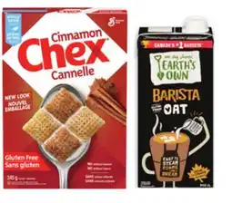 Metro CHEX CEREAL, EARTH'S OWN BEVERAGES OR ORGANIC MEADOW YOGOURT offer