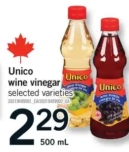 Fortinos UNICO WINE VINEGAR offer
