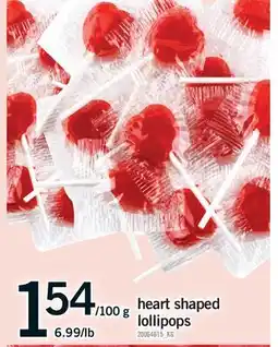 Fortinos HEART SHAPED LOLLIPOPS offer