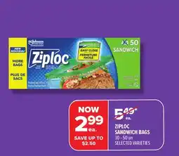 Metro ZIPLOC SANDWICH BAGS offer