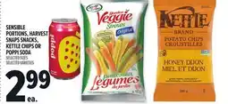 Metro SENSIBLE PORTIONS, HARVEST SNAPS SNACKS, KETTLE CHIPS OR POPPI SODA offer