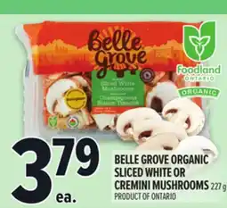 Metro BELLE GROVE ORGANIC SLICED WHITE OR CREMINI MUSHROOMS offer