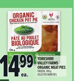 Metro YORKSHIRE VALLEY FARMS ORGANIC MEAT PIES offer