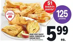 Metro FRONT STREET BAKERY DANISH, TURNOVERS OR PARISIAN TWISTS offer