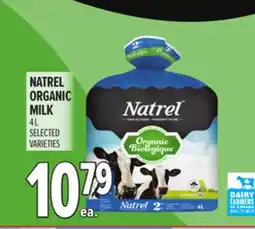 Metro NATREL ORGANIC MILK offer