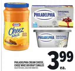 Metro PHILADELPHIA CREAM CHEESE, CHEEZ WHIZ OR KRAFT SINGLES offer