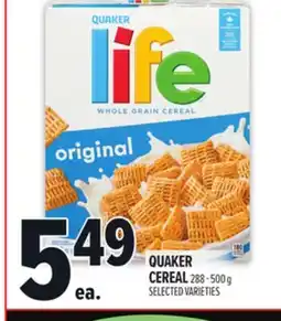 Metro QUAKER CEREAL offer