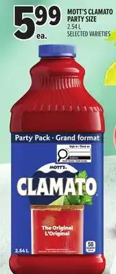 Metro MOTT'S CLAMATO PARTY SIZE offer