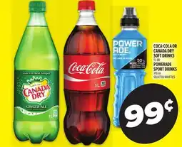 Metro COCA-COLA OR CANADA DRY SOFT DRINKS POWERADE SPORT DRINKS offer