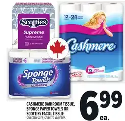 Metro CASHMERE BATHROOM TISSUE, SPONGE PAPER TOWELS OR SCOTTIES FACIAL TISSUE offer
