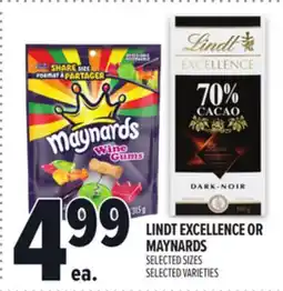 Metro LINDT EXCELLENCE OR MAYNARDS offer
