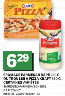 L'Intermarché FROMAGE PARMESAN RÂPÉ, 250 G OU TROUSSE À PIZZA, 850 G | SHREDDED PARMESAN CHEESE OR PIZZA KIT offer