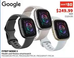 Sports Experts Google FITBIT SENSE 2 Health and fitness smartwatch offer