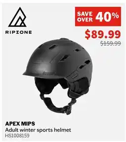 Sports Experts RIPZONE APEX MIPS Adult winter sports helmet offer