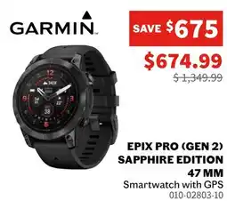 Sports Experts GARMIN EPIX PRO (GEN 2) SAPPHIRE EDITION 47 MM offer