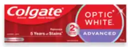 Walmart Colgate Optic White Advanced 73 mL toothpaste offer