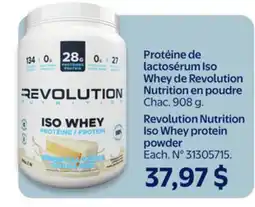 Walmart Revolution Nutrition Iso Whey powder offer