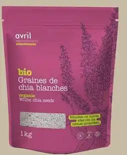 Avril Graines de chia blanches crues bios offer