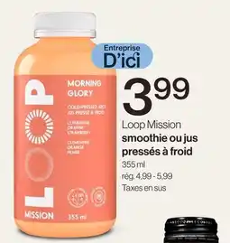Avril Loop Mission smoothie ou jus pressés à froid offer