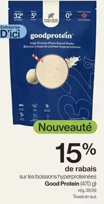 Avril Boissons hyperproteinées Good Protein offer