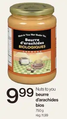 Avril Beurre d'arachides bios offer