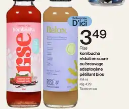 Avril kombucha réduit en sucre ou breuvage adaptogène pétillant bios offer