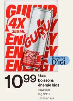 Avril Boissons énergie bios offer